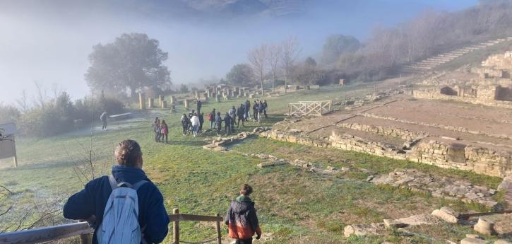 San Fermin Ikastola Santa Criz de Eslava hiri erromatarrera irteera